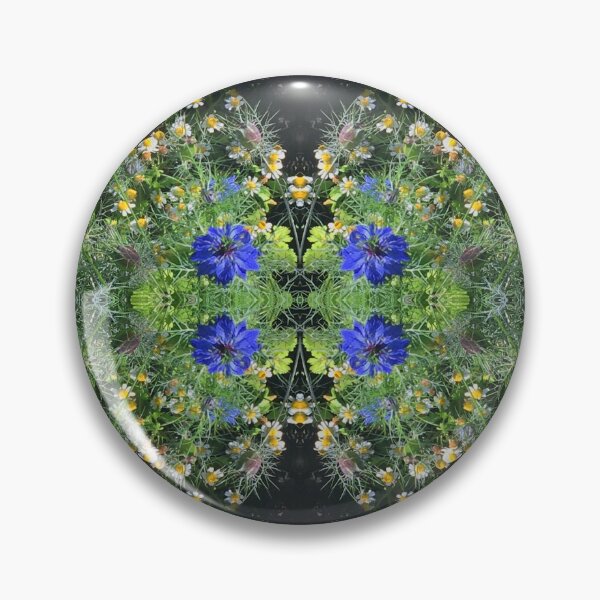 Item preview, Botanical, Divine -  Sapphire Love-in-the-Mist, last Autumn Blooms in Emerald Gardens designed and sold by RoseAromas.