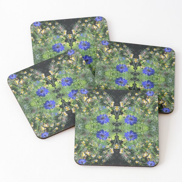 Item preview, Botanical, Divine -  Sapphire Love-in-the-Mist, last Autumn Blooms in Emerald Gardens designed and sold by RoseAromas.