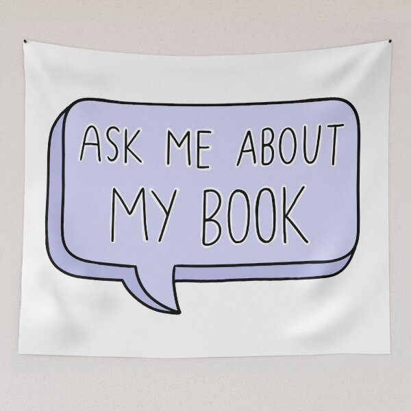 Item preview, Ask Me About My Book designed and sold by LunaStickerCo.