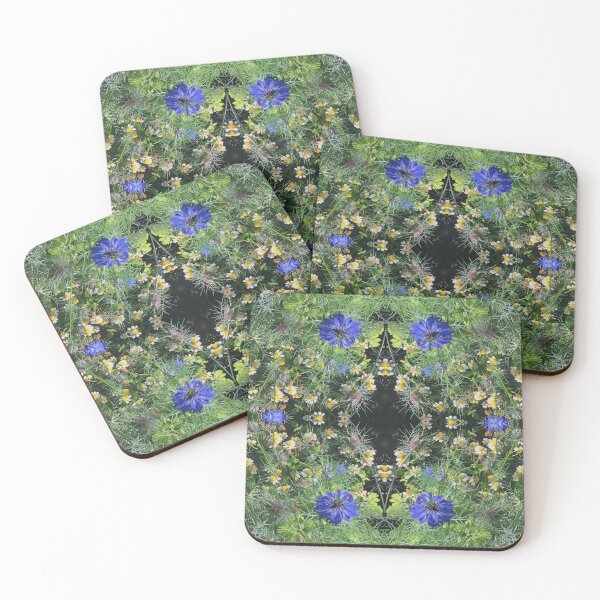 Item preview, Botanical, Divine -  Sapphire Love-in-the-Mist, last Autumn Blooms in Emerald Gardens designed and sold by RoseAromas.