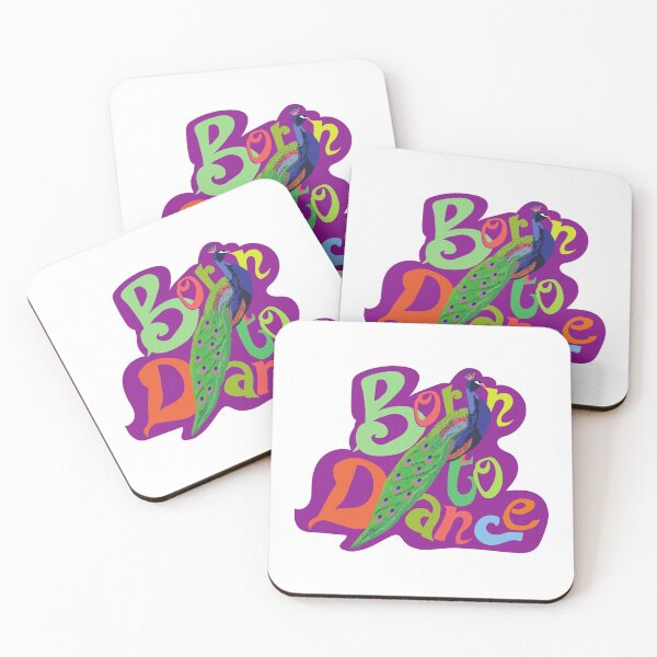 Item preview, Born to dance Peacock print designed and sold by Venusgreetings.