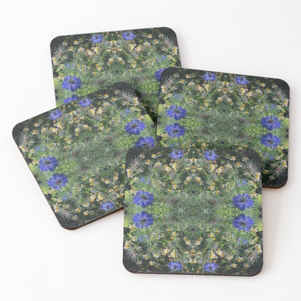 Item preview, Botanical, Divine -  Sapphire Love-in-the-Mist, last Autumn Blooms in Emerald Gardens designed and sold by RoseAromas.