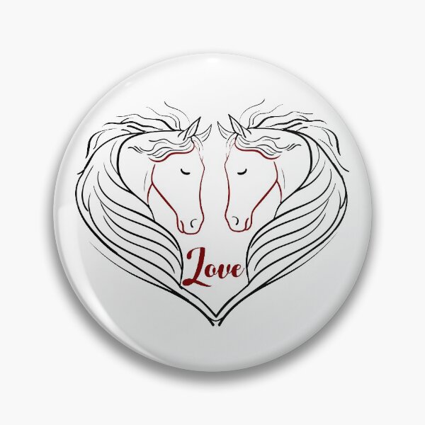 Item preview, horses love heart designed and sold by loiret1958.