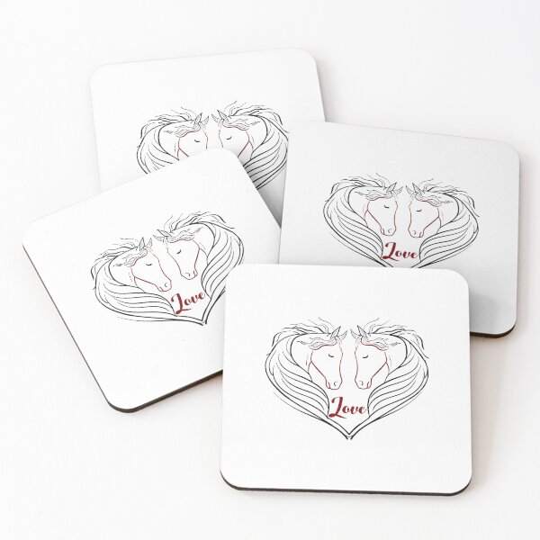Item preview, horses love heart designed and sold by loiret1958.