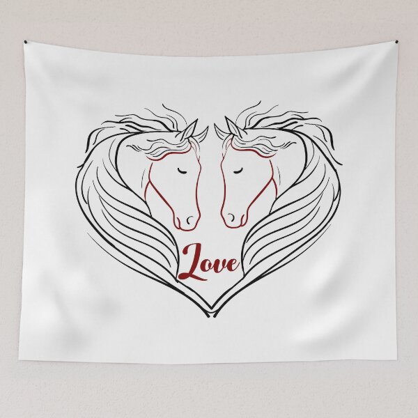 Item preview, horses love heart designed and sold by loiret1958.