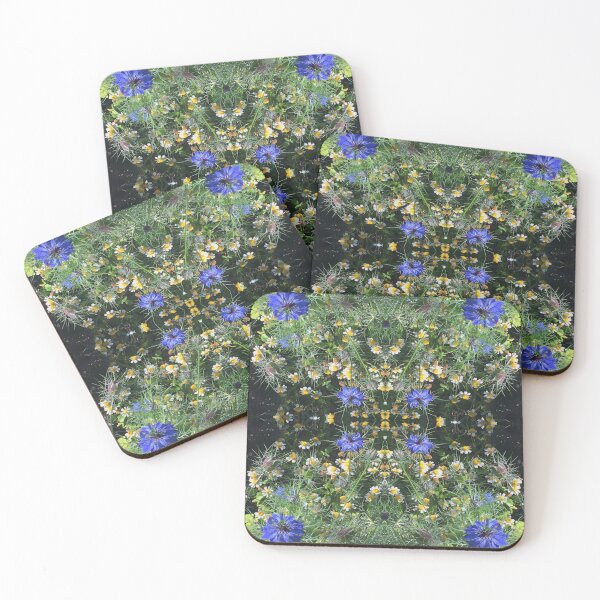 Item preview, Botanical, Divine -  Sapphire Love-in-the-Mist, last Autumn Blooms in Emerald Gardens designed and sold by RoseAromas.