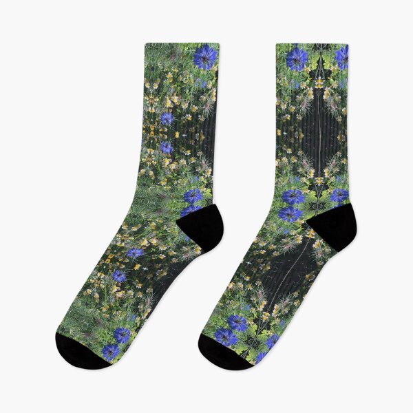Item preview, Botanical, Divine -  Sapphire Love-in-the-Mist, last Autumn Blooms in Emerald Gardens designed and sold by RoseAromas.