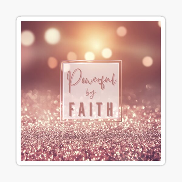 Item preview, Elegant Rose Gold & Glitter | Powerful By Faith designed and sold by PeakdPerfection.
