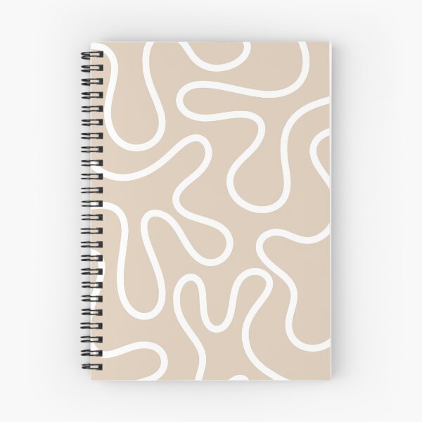 Item preview, Squiggle Maze Abstract Pattern in Neutral Light Beige and White designed and sold by kierkegaard.