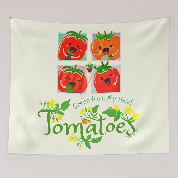 Item preview, Green from My Head Tomatoes - Punny Garden designed and sold by PunnyGarden.