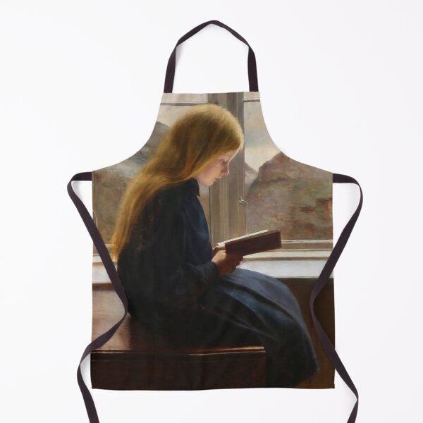 Item preview, A Little Girl Reading by Johan Gudmundsen-Holmgreen designed and sold by IndieArtDream.