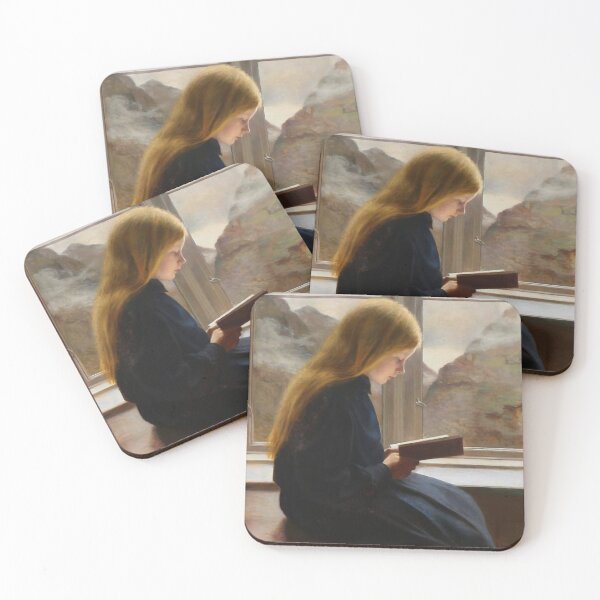 Item preview, A Little Girl Reading by Johan Gudmundsen-Holmgreen designed and sold by IndieArtDream.