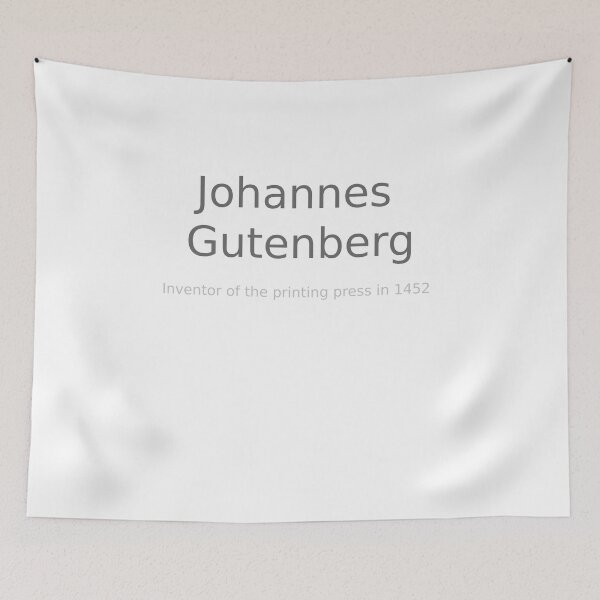 Item preview, Johannes Gutenberg - inventor of the printing press in 1452 designed and sold by trilliansphere.