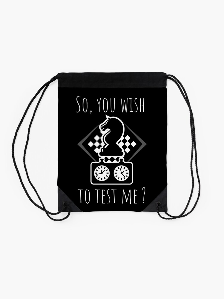 Thumbnail 2 of 3, Drawstring Bag, So you wish to test me? designed and sold by Lifepassiongift.