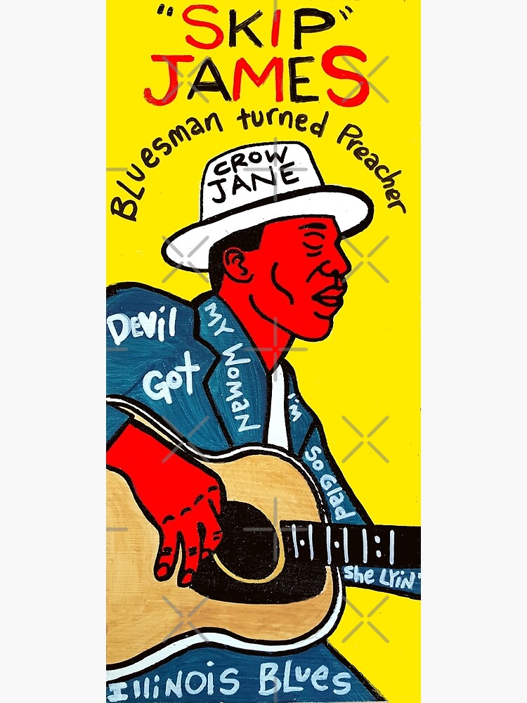 Disover Skip James Blues Folk Art Premium Matte Vertical Poster