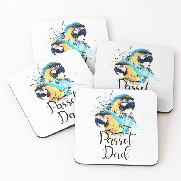 Item preview, Color Splatter Parrots Parrot Dad White designed and sold by Alienphysique.