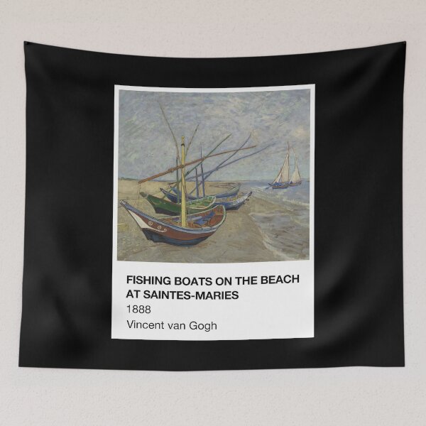 Artikelvorschau, Fischerboote am Strand bei Saintes-Maries Vincent van Gogh Pantone Karte entworfen und verkauft von neopop.