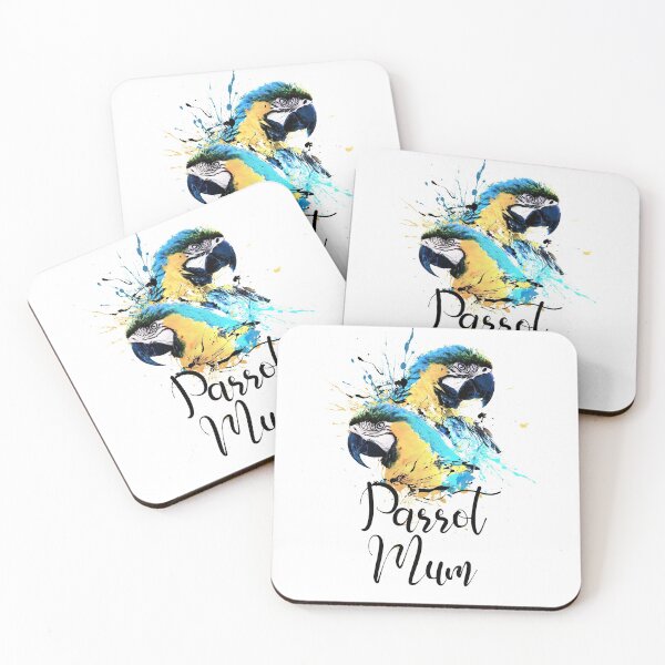 Item preview, Color Splatter Parrots Parrot Mum White designed and sold by Alienphysique.