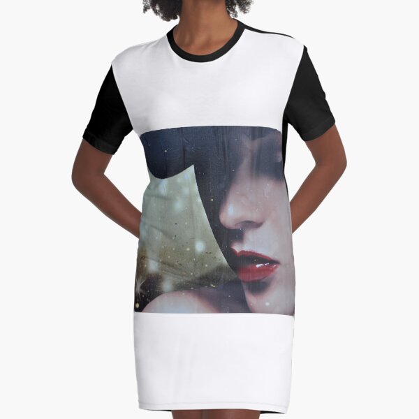 a moody lady Graphic T-Shirt Dress