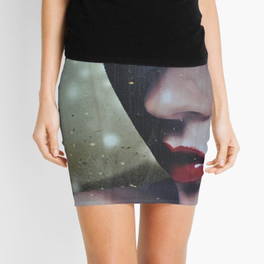 a moody lady Mini Skirt