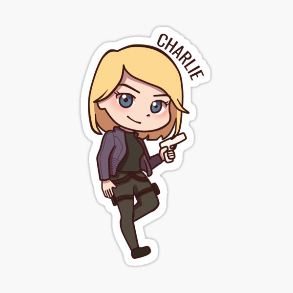 Charlie Chibi (with name) Sticker