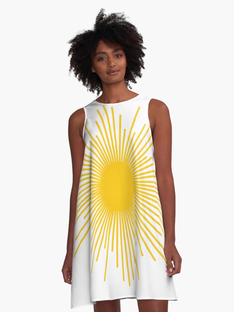 Mustard yellow sun dress best sale