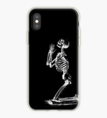 Kneeling Skeleton Print iPhone Case