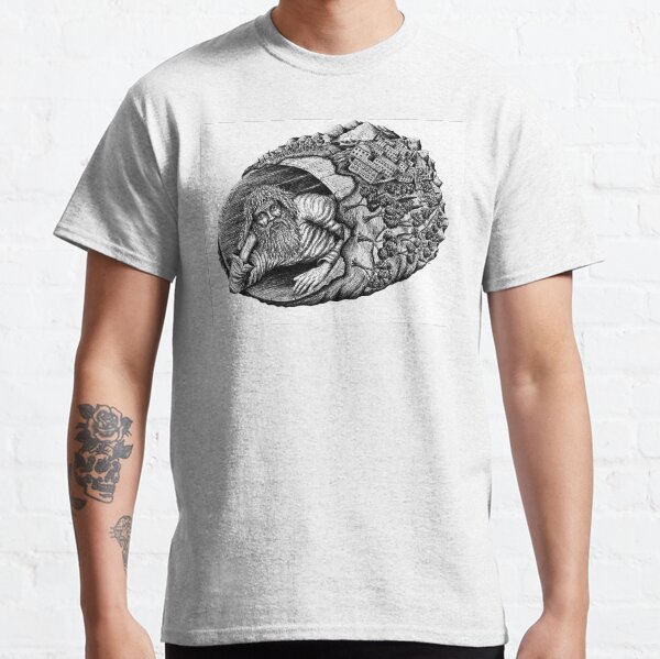 Diogenes surreal pen ink black and white drawing Classic T-Shirt