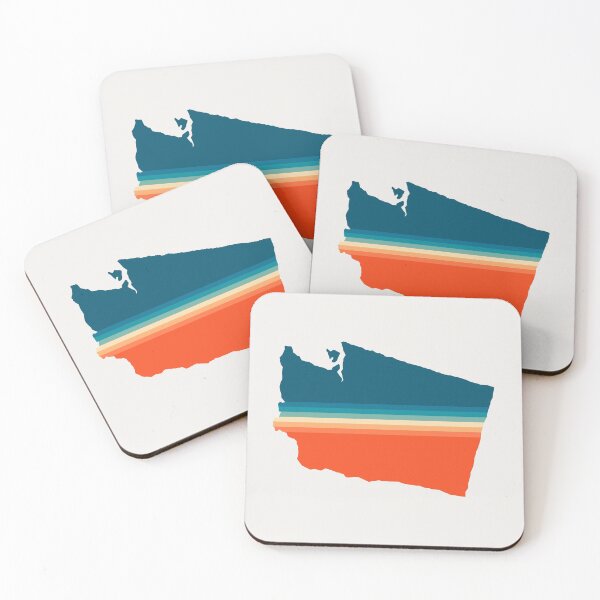 Item preview, Washington State Retro Map designed and sold by Texterns.
