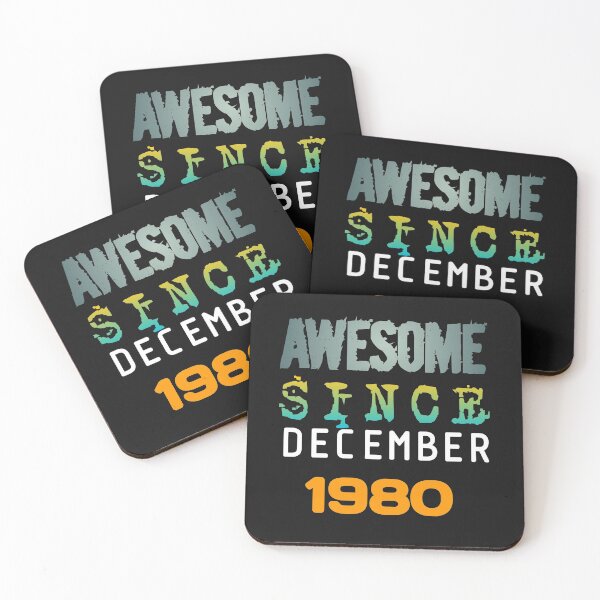 Item preview, Copy of Copy of Retro vintage birthday vintage AWESOME since December 1980 gift designed and sold by MouhamedMadani.