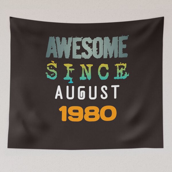 Item preview, Copy of Copy of Retro vintage birthday vintage AWESOME since august 1980 gift designed and sold by MouhamedMadani.