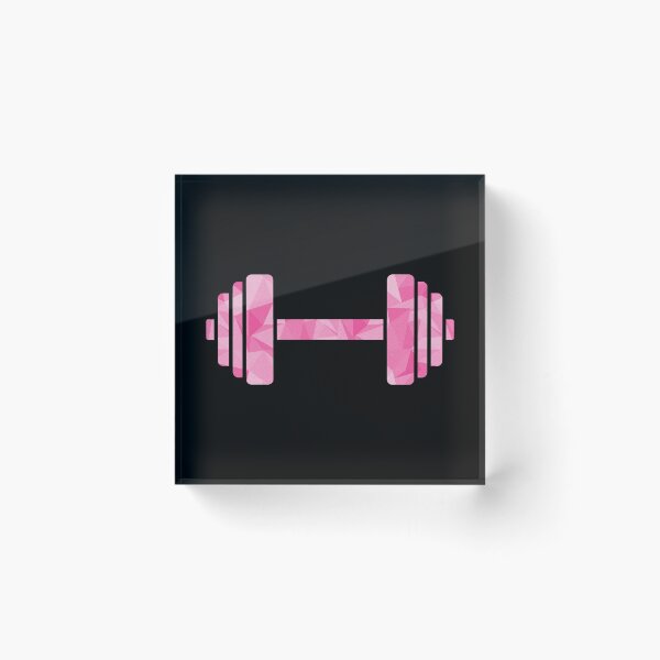Item preview, Barbell Workout Icon - Pink Triangle Pattern designed and sold by dylanxh.