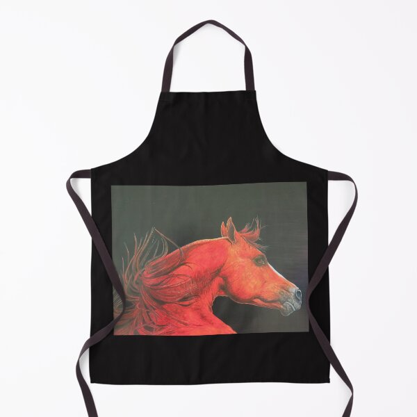 Item preview, Arabian Horse painted in vibrant color on dark background designed and sold by wendylwolffart.