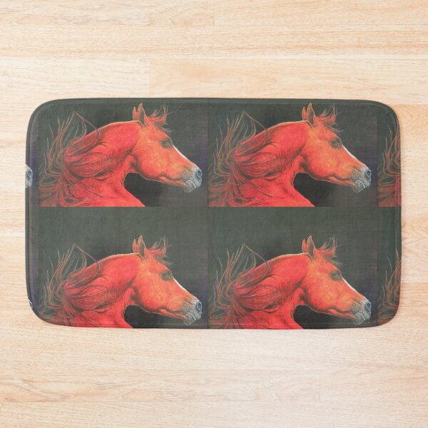 Item preview, Arabian Horse painted in vibrant color on dark background designed and sold by wendylwolffart.