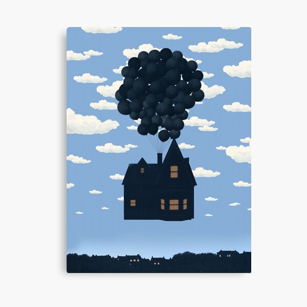 Up House - Style Magritte Impression sur toile