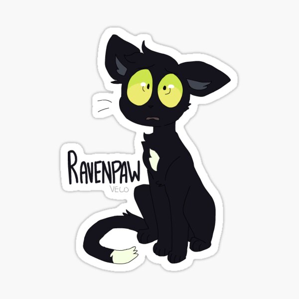 Ravenpaw - Warrior Cats SVG, PNG, JPG - Digital Sticker / Cake Topper /  Gift / Instant Download - 1 Digital Sticker