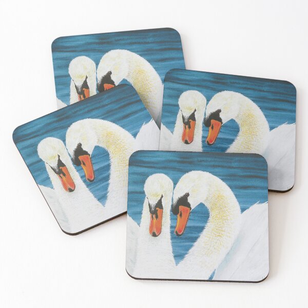 Item preview, Love Swan Couple on water designed and sold by wendylwolffart.