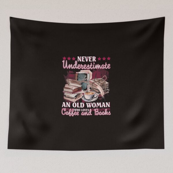 Item preview, An Old Woman Who Loves Coffee And Books designed and sold by kioncoi84.