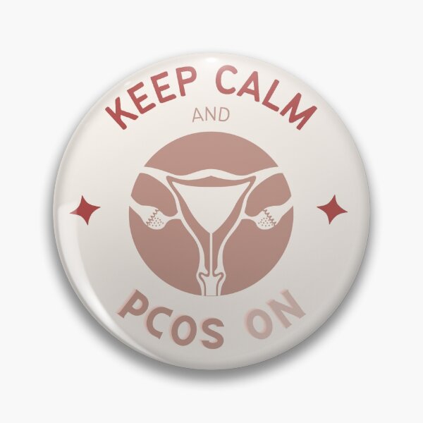 Item preview, KEEP CALM AND PCOS ON - Polycystic Ovarian Syndrome / Chronic Illness Awareness designed and sold by endoemmm.