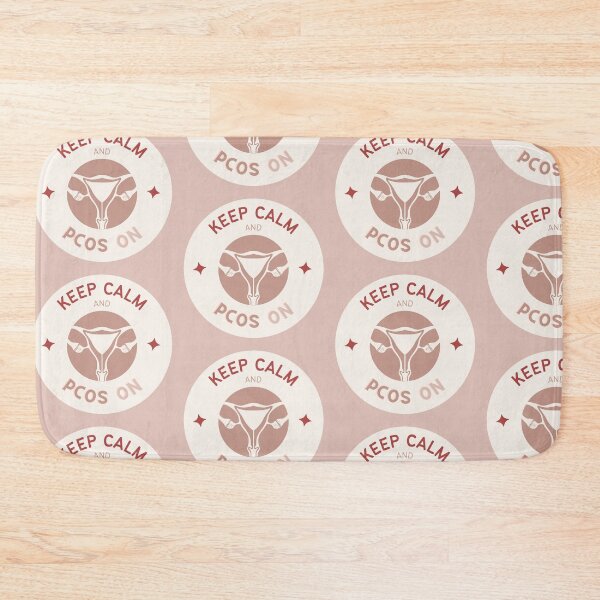 Item preview, KEEP CALM AND PCOS ON - Polycystic Ovarian Syndrome / Chronic Illness Awareness designed and sold by endoemmm.