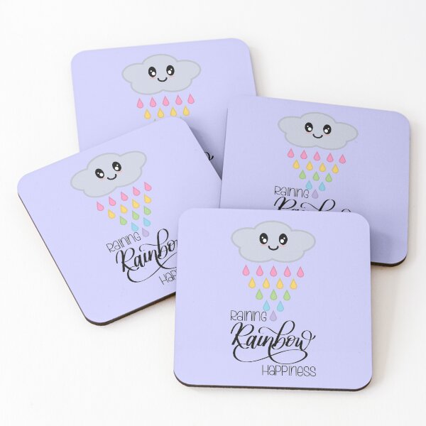 Item preview, Raining Rainbow Happiness Kawaii Cute Rain Cloud in Purple designed and sold by Kelly Leung.