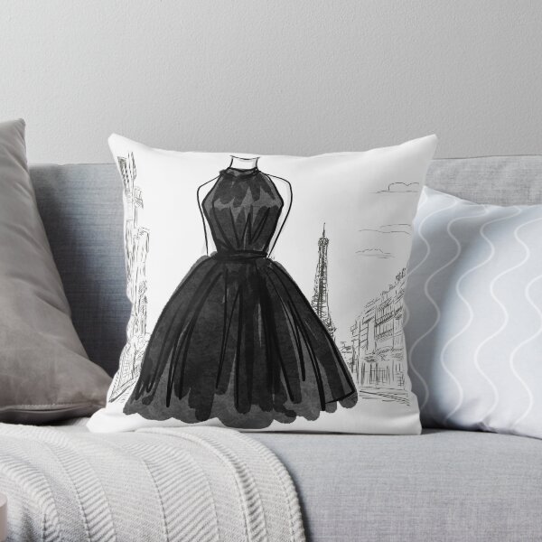 Kleines schwarzes Kleid Dekokissen