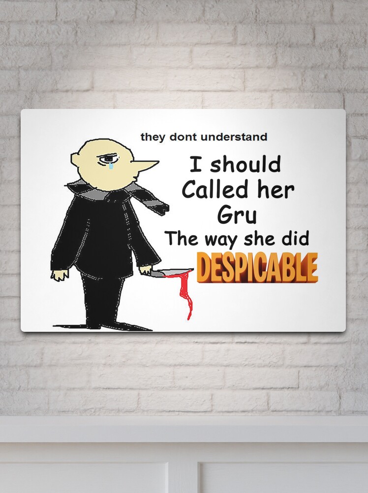 Gru no meme | Metal Print