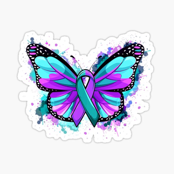 Cancer Ribbon Tattoo Designs  Butterfly Ribbon Tattoo Designs Transparent  PNG  400x400  Free Download on NicePNG