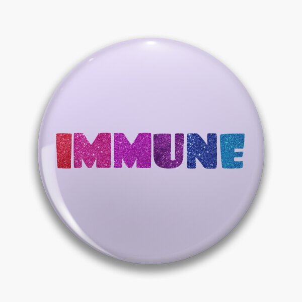 Item preview, Celebrate being vaxxed: IMMUNE in glitter-look letters (for light backgrounds) designed and sold by Ofeefee.