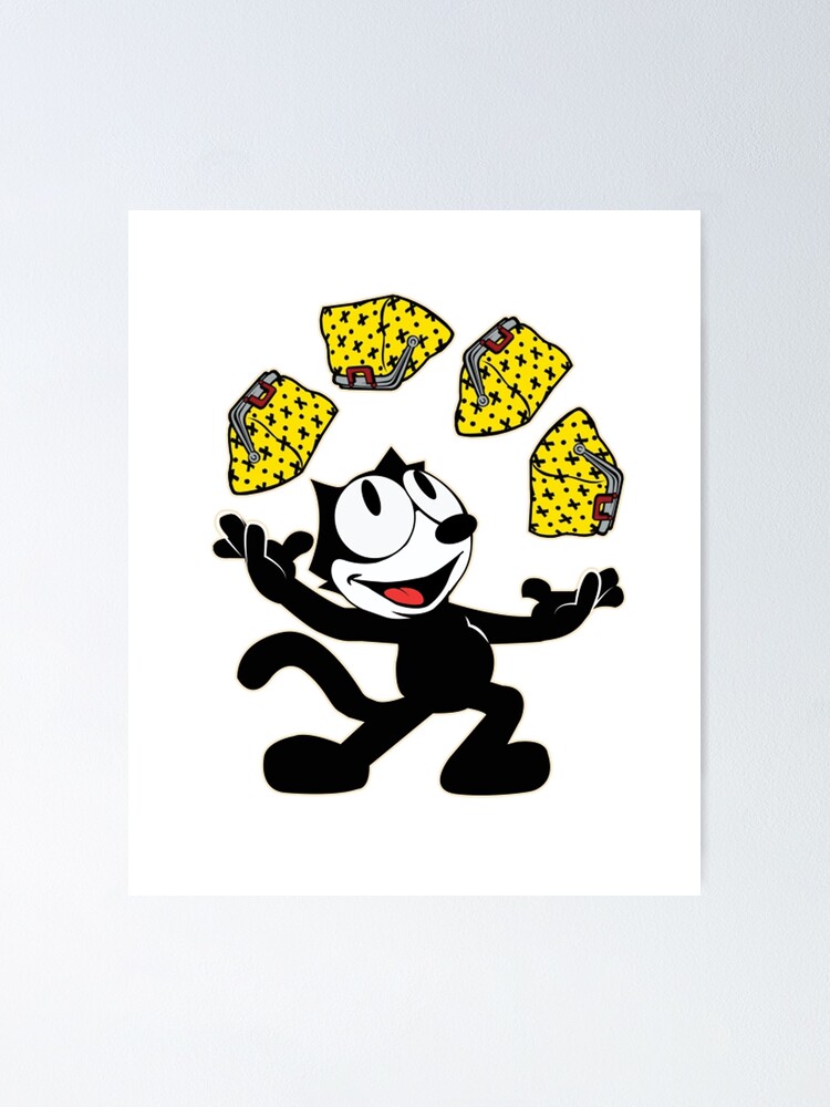 Felix the Cat Juggling Magic Bags Felix Cat Cartoon Old School Retro Style Felix the Cat Juggling Magic Bags Felix Cat Cartoon Old School Retro Style
