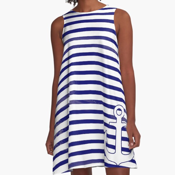 The blue anchor A-Line Dress