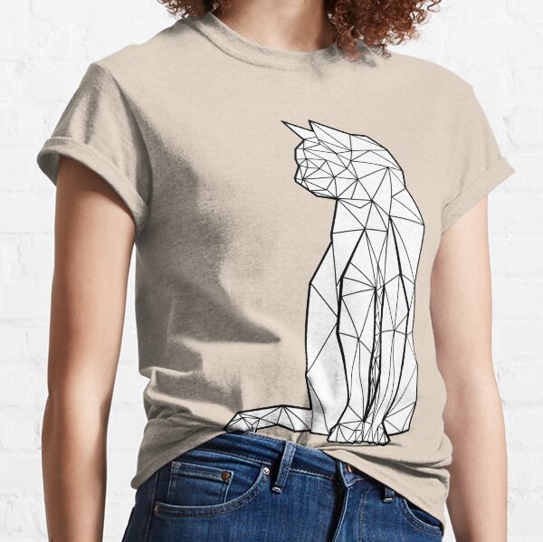 Geometrische Kat Classic T-Shirt