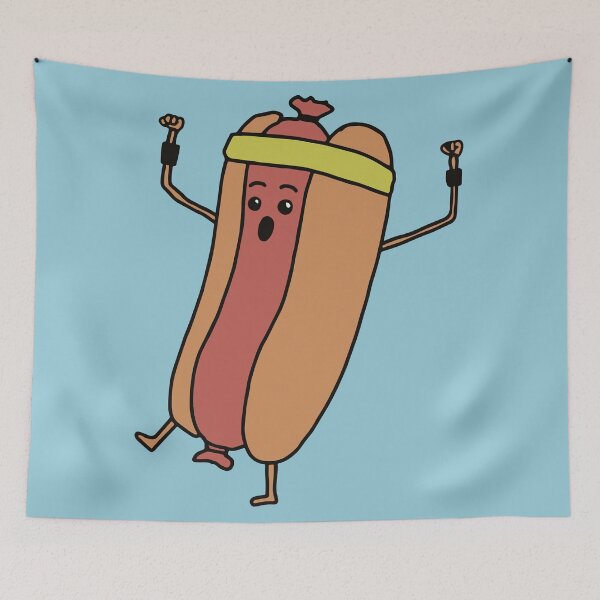 Item preview, Cute Sweaty Hot Dog Doodle designed and sold by SLAG-Creative.