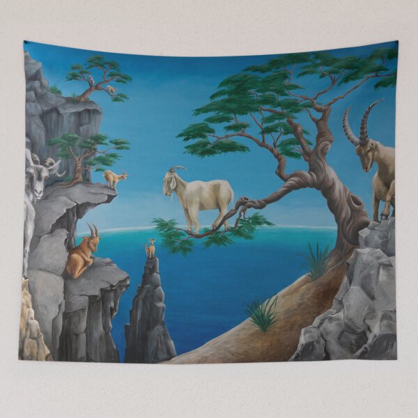 Item preview, Goats in trees designed and sold by Mealie Art.